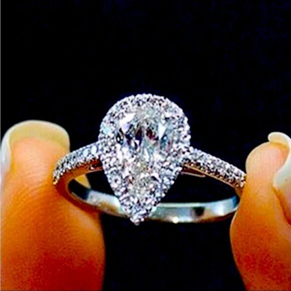 Sterling Silver Diamond Ring 
New in Gift Box - Picture 2 of 3